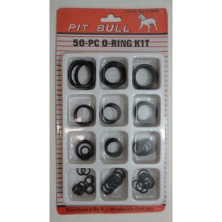 50 PCS ยางโอริง O RING PIT BULL 50-PC O-RING K1T Rubber O-Ring Kit Assortment O RING SETสำหรับท่อประปาแตะซีลอ่างล้างจาน