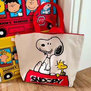 กระเป๋าสะพายไหล่SNOOPY เจ้าหญิง มินเนี่ยน กระเป๋าผ้าไซส์ใหญ่มีซิป