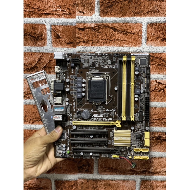 Mb 1150 ASUS H87M-PLUS เมนบอร์ดเดสก์ท็อป H87 DDR3 LGA 1150 เมนบอร์ด LGA 1150 i7 i5 i3 DDR3 32G SATA3