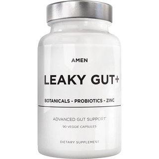 Amen Leaky Gut + Gut support 90 Capsules ภาวะลำไส้รั่ว ลำไส้แปรปรวน ปรับสมดุลลำไส้ ลำไส้อักเสบ L-Glutamine Probiotics