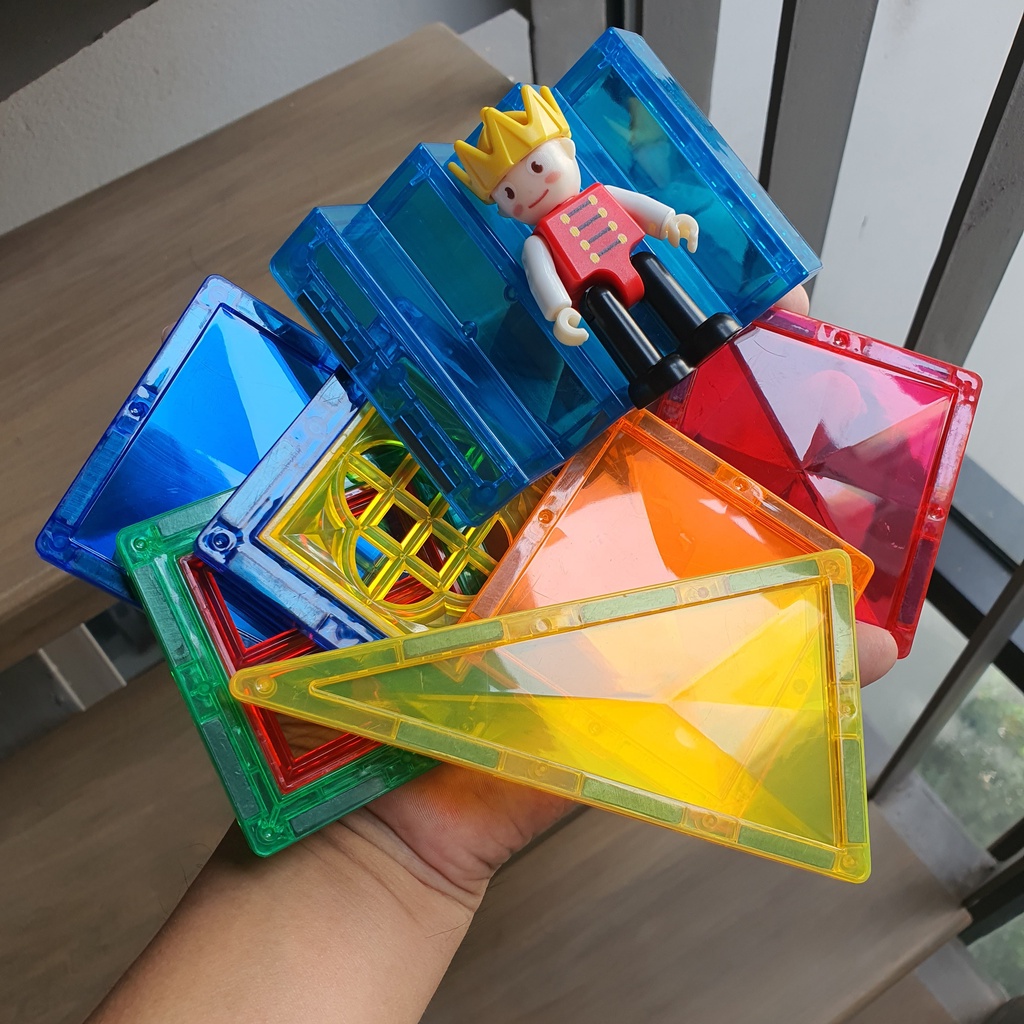 Magnet Tiles Dazzling Diamond 106 Pieces ของเล่นแผ่นตัวต่อแม่เหล็ก 106 ชิ้น รูปที่ 7