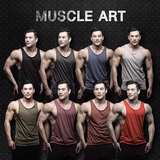 เสื้อกล้ามผู้ชาย เปิดปีก ทรงตรง พลัสไซส์ งานตัดเอง ไม่ซ้ำใคร แบรนด์ไทย MuscleArt ภาพถ่ายจากงานจริง