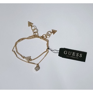 สร้อยข้อมือสีทอง2เส้น แบรนด์guess