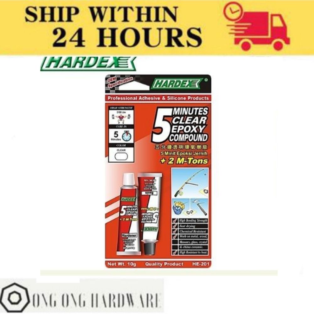 HARDEX 5 MINUTES CLEAR EPOXY COMPOUND HE 205