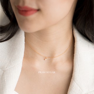 MIni Fresh Water Pearl Necklace - สร้อยคอจี้มุกแท้ขนาดเล็ก 4mm (มุกแท้+สร้อยเงินแท้)