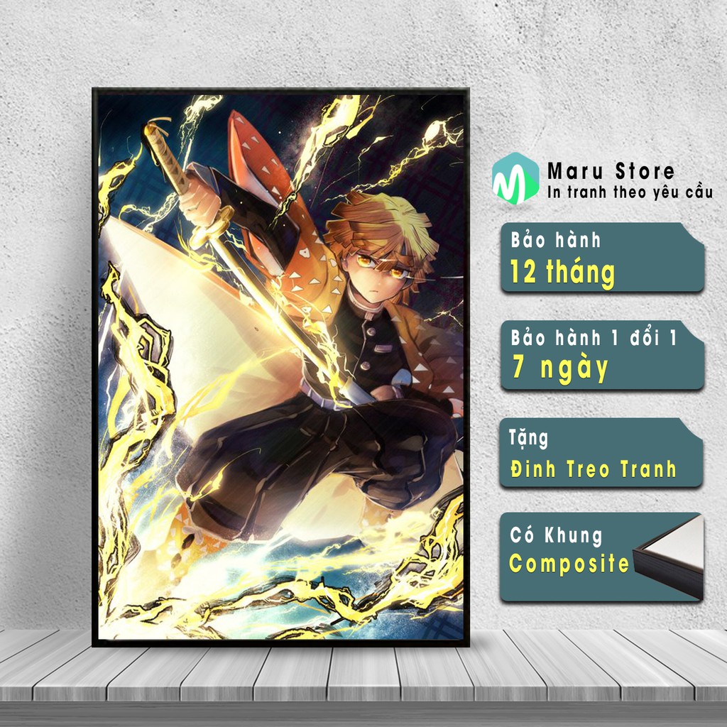 Decor Zenitsu Wall Painting Gaming Room Decor