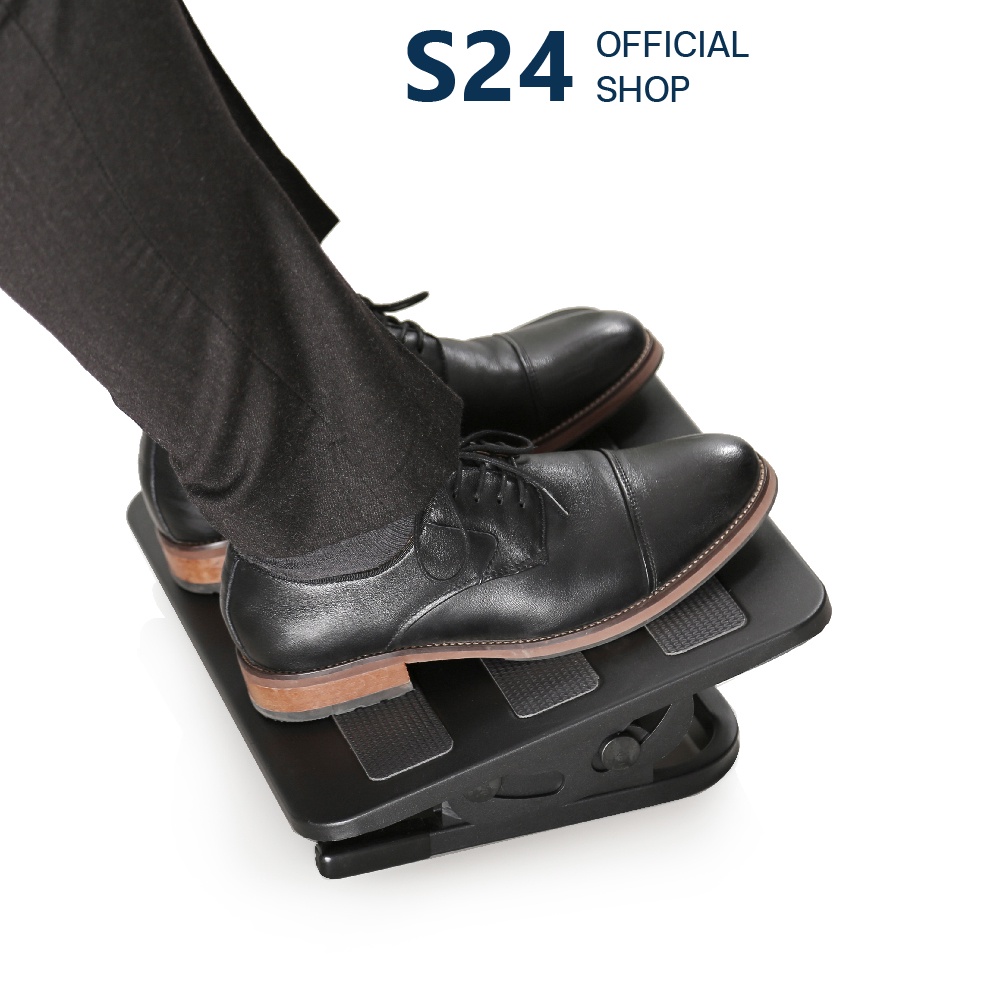 MOUNTAIN ที่พักเท้าเพื่อสุขภาพ ที่วางเท้า แท่นวางเท้า รุ่น FOOTREST-01 สีดำ ปรับระดับได้ Ergonomic Foot Rest