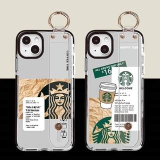 สายรัดข้อมือ แฟชั่น Starbucks เคส Samsung Galaxy NOTE 10 20 s20 s21 fe s22 s23 plus ultra A13 A23 A33 A53 A52 A52S A04 A14 A34 A54 4G 5G case