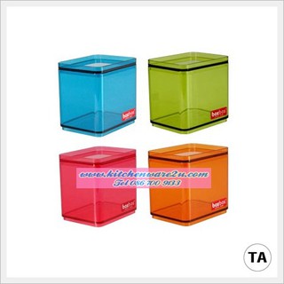 [ขายยกโหล12ชุด ] กล่องเหลี่ยมสีใส  (7x 9 x 8.8 cm) No.BB01011