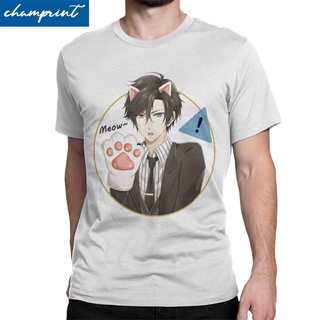 เสื้อยืดแขนสั้น คอกลม ผ้าฝ้าย พิมพ์ลาย Jumin Mystic Messenger MM BG Otome Game สําหรับผู้ชายS-3XL