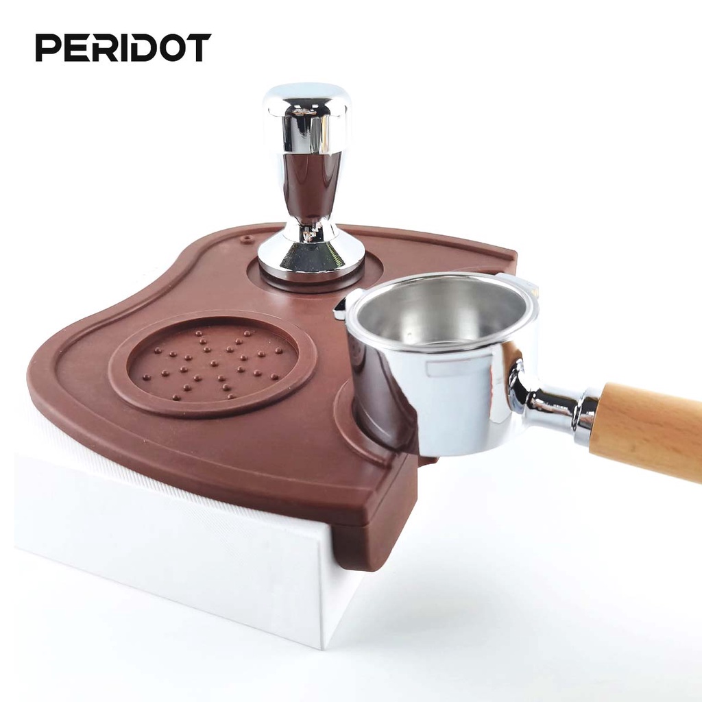 ยางรองแทมเปอร์ Tamper Mat  ยางรองกดกาแฟ มีช่องวางแทมป์เปอร์