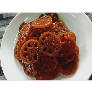 รากบัวเชื่อม #เชื่อมน้ำตาลโตนดหวานน้อยหอมหนึบหนับๆ