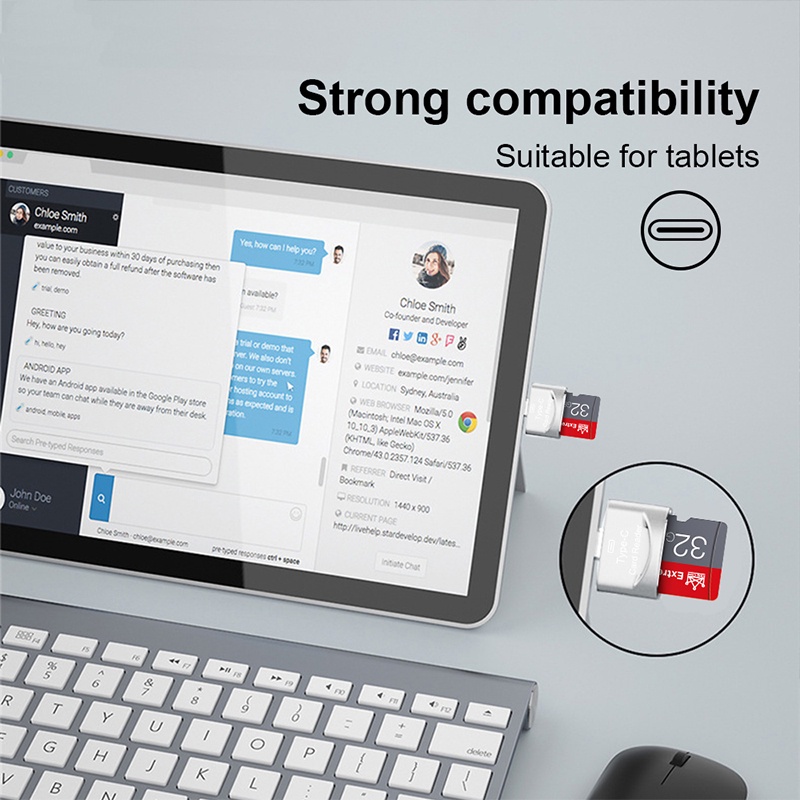 Aloy อะแดปเตอร์แปลงการ์ดรีดเดอร์ Type-C TF Micro-SD OTG สําหรับโทรศัพท์มือถือ PC