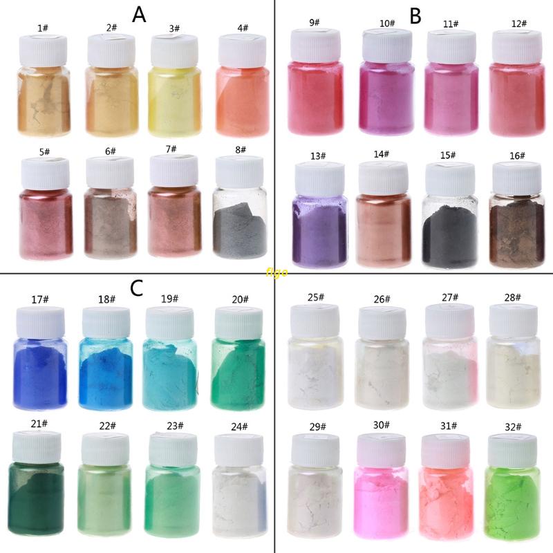 flgo 8 Colors 10g Resin Colorant Powder Mica Pearlescent Pigments Kit Resin Dye Epoxy Resin DIY Color Toning Jewelry Making