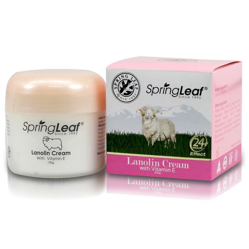 ครีมรกแกะ Spring Leaf Lanolin Cream With Vitamin E 100g - springleafcm ...