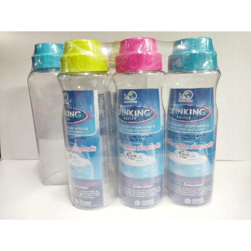 ขวดน้ำพลาสติก 2000ml ขวดน้ำพกพา ขวดน้ำใส่ตู้เย็น ขวดน้ำ 2ลิตร กระบอกน้ำพลาสติก PC (BPA FREE)