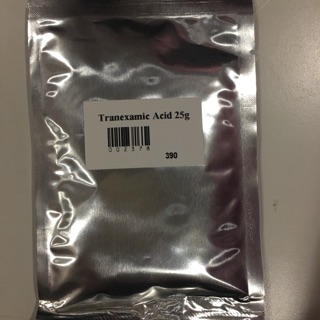 Tranexamic acid 25 g  002378 สินค้าเป็นวัตถุดิบเครื่องสำอางค์