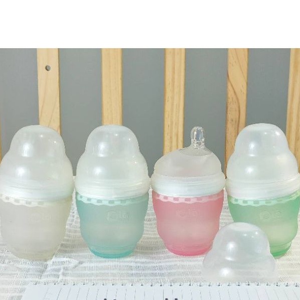 ขวดนมซิลิโคน Olababy 5 ออนซ์ พร้อมจุก 0-3 เดือน