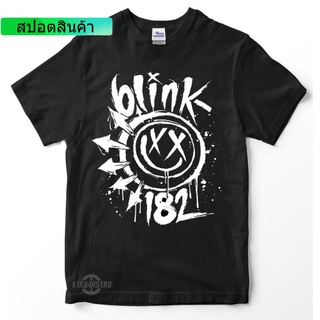 เสื้อยืด คอลึก พิมพ์ลายโลโก้ Blink 182 blink182 สไตล์พังก์