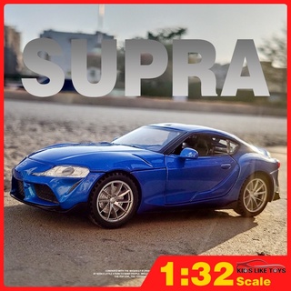 Klt โมเดลรถยนต์โลหะ 1: 32 Toyota Supra Diecast ของเล่นสําหรับเด็ก และผู้ใหญ่