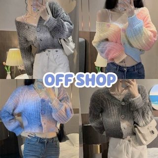 OFF SHOP พร้อมส่ง (OFF-3A132)เสื้อถักไหมพรมแขนยาว สีพาสเทลน่ารักมากคิ้วมาก