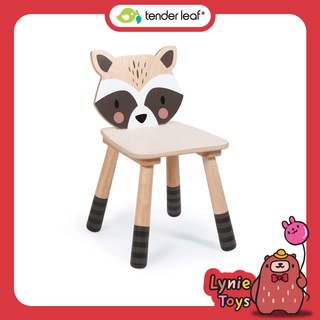 Tender Leaf Toys เฟอร์นิเจอร์เด็ก เฟอร์นิเจอร์ไม้ เก้าอี้ลายแร็กคูนน้อย Forest Raccoon Chair