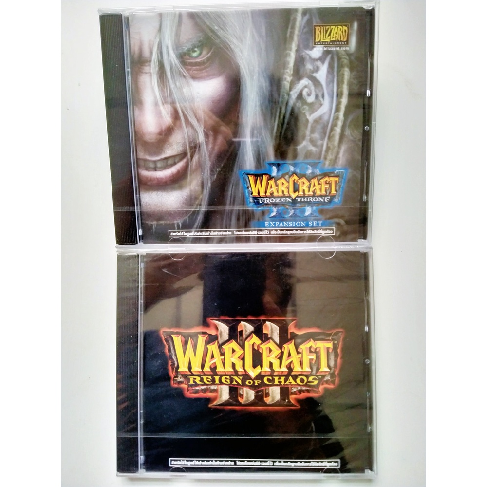 Warcraft III Reign of Chaos & Warcraft III Frozen Trone แผ่นแท้ PC มือ 1 สำหรับสายสะสม (PC Game)