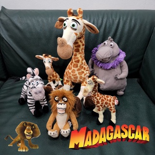 ตุ๊กตา สิงโตอเล็กซ์ ม้าลายมาร์ตี้ ฮิปโปกลอเรีย มาดากัสการ์ (Madagascar) ไซส์ 6"-15"
