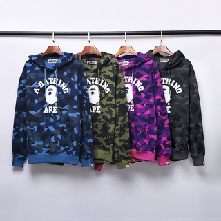 Bape เสื้อกันหนาวลําลอง แขนยาว แฟชั่นสําหรับผู้ชาย และผู้หญิง