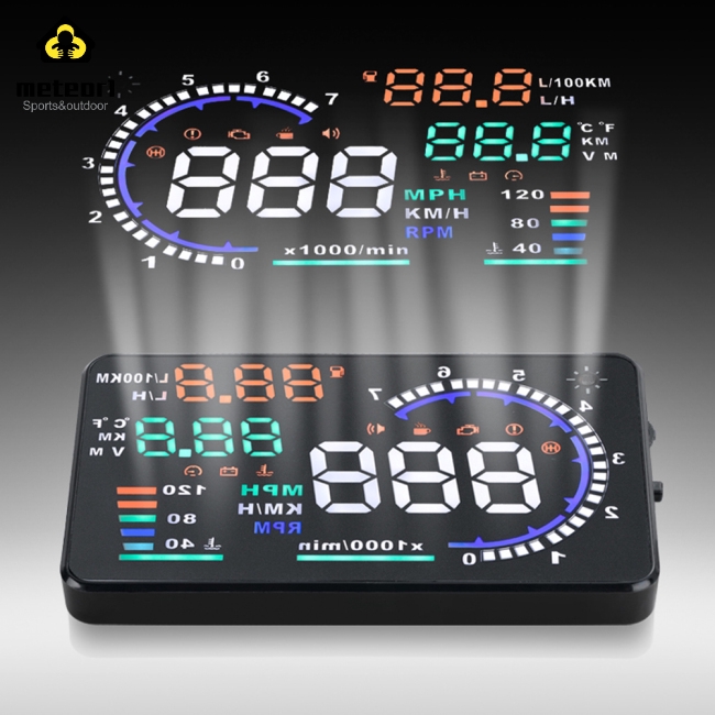 X5 OBDII Head Up Display - Windshield Projector For Speed, RPM & Vehicle Alerts
