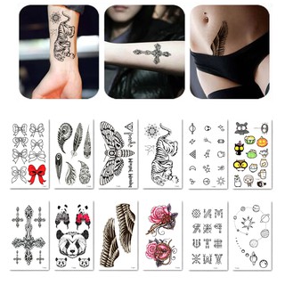 💎♥ 1 แผ่นดอกไม้น้ำลาย Bowknot ชั่วคราวสติ๊กเกอร์รอยสัก Body Art
