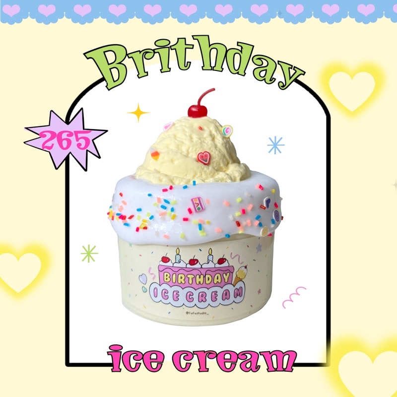 สไลม์ DIY เบิร์ดเดย์ไอศกรีม " Birthday ice-cream " | fufustudio_