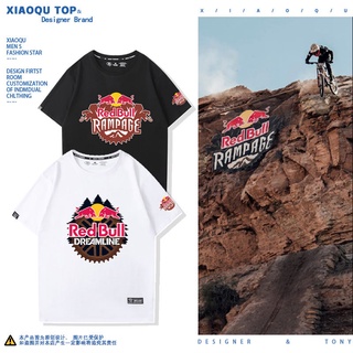 เสื้อยืดผู้ชาย Red Bull Falling Race redbull rampage เสื้อยืดผู้ชายและผู้หญิงผู้ที่ชื่นชอบการปั่นจักรยานดาวน์ฮิลล์ฤดูร้อ