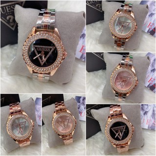 นาฬิกา Guess หน้าปัดสามเหลี่ยม Signature สาย2แบบ สไตล์เรียบหรู แถมฟรีกล่องหมอนร้าน ฟรีผ้าเช็ด+เซ็ทเวลา