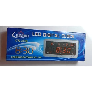 นาฬิกาดิจิตอลหน้าจอLED รุ่น CX-2158 นาฬิกาตั้งโต๊ะ นาฬิกาแขวนผนัง นาฬิกาติดรถ พร้อมสายชาทและอแดปเตอร์ มีหัวเสียบบนรถ