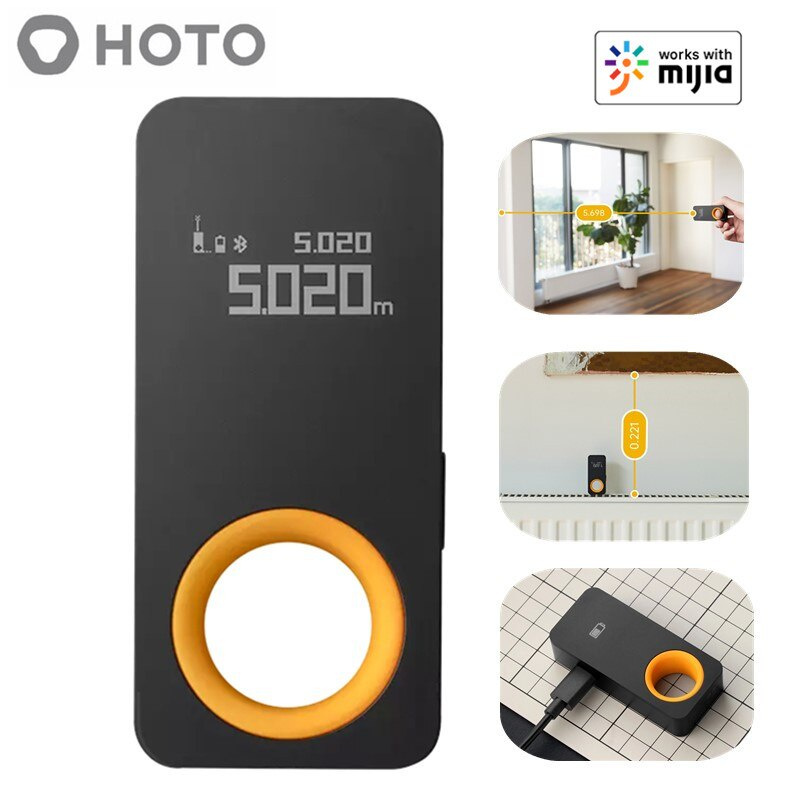 HOTO Tape Measure Smart Laser Rangefinder Intelligent 30M OLED Display Laser Distance Meter Connect 