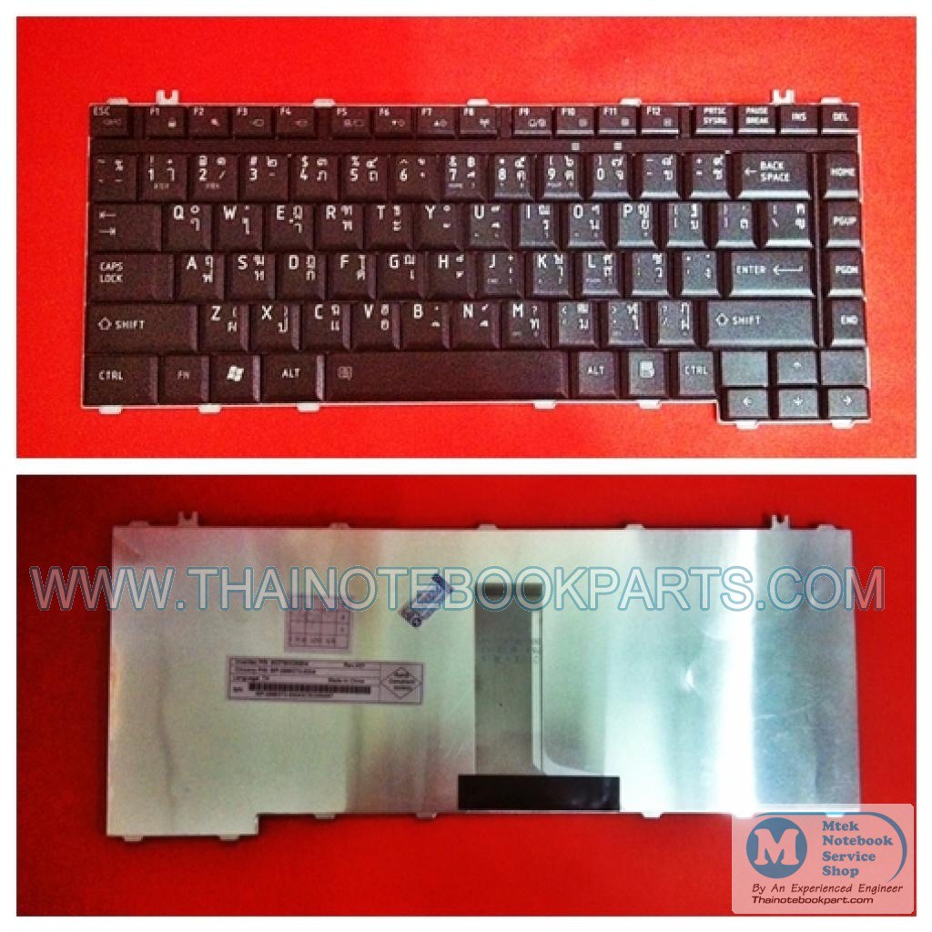 คียบอร์ดโน้ตบุ๊ค Toshiba Satellite A200 A205 A210 A215 L200 M200 M205 - MP-06866D0-9304 Notebook Key