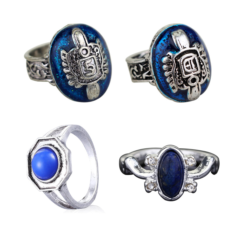 1 ชิ้นแวมไพร์ Diaries แหวน Elena Gilbert Daylight แหวนวินเทจคริสตัลแหวน Blue Lapis แฟชั่นภาพยนตร์เครื่องประดับ