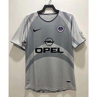 พร้อมส่ง เสื้อกีฬาแขนสั้น ลายทีมชาติฟุตบอลปารีส 2001 Paris away retro คุณภาพสูง AAA S-XXL