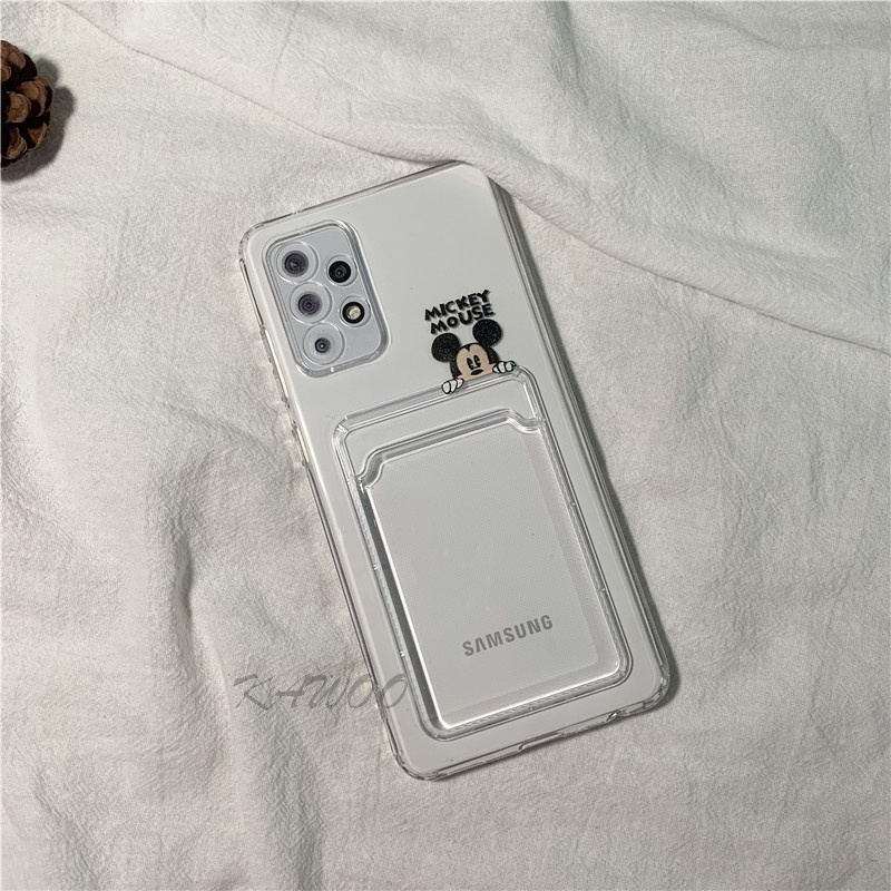 เคสโทรศัพท์มือถือแบบนิ่ม TPU ใส พร้อมช่องใส่บัตร ลายการ์ตูน สําหรับ Samsung A51 A71 A52 A72 S20 Plus A21S A32 ราคา ถูกที่สุด ดีลบีเคเค แกลเลอรีภาพที่ 9