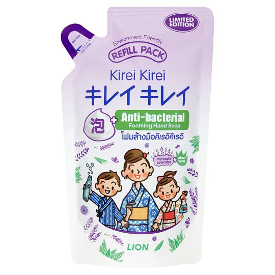 Kirei Kirei โฟมล้างมือ คิเรอิ คิเรอิ กลิ่น มูราซากิ ลาเวนเดอร์ และ อโลเวล่า Murazaki Lavender ชนิดถุ