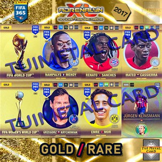 PANINI FIFA 365 2017 ADRENALYN XL: GOLD / RARE การ์ดสะสมฟุตบอล Football Trading Card