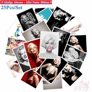 ❉โปสเตอร์ Marilyn Monroe 25 ชิ้น / ชุดสําหรับตกแต่งกระเป๋าเดินทางสเก็ตบอร์ดแล็ปท็อปสติ๊กเกอร์