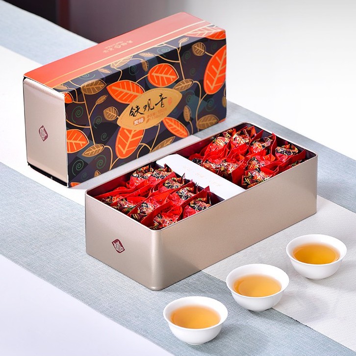 ชาอูหลง ทิกวนอิม แบรนด์ดัง TenRen Tea ใบชาบ่มปิ้งไฟจากถ่านไม้ บรรจุ24ซอง ใน กล่องโลหะ