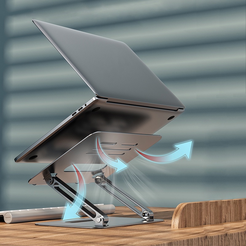 Elite ที่วางโน๊ตบุ๊ค ปรับความสูงได้ 27cm วัสดุอลูมิเนียม แท่นวางโน๊ตบุ๊ค - รูปที่ 3