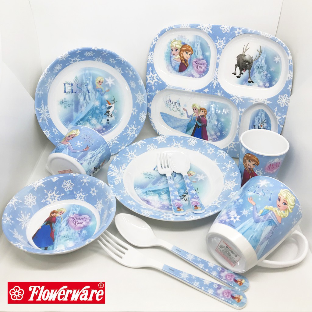 Disney Frozen Winter จานชามเมลามีน แก้วน้ำ ช้อนส้อม ลายการ์ตูน เจ้าหญิงโฟรเซ่น Superware [ขายเป็นชิ้น/เลือกรหัสสินค้า]