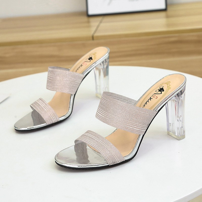 Straw Strawking รองเท้าแตะส้นหนาแบน