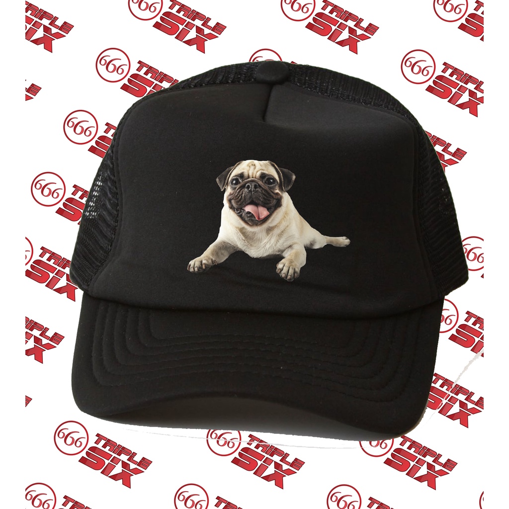 สุนัขพันธุ์ Pug Dog Trucker Hat