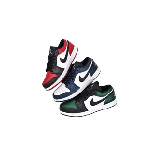 (พร้อมส่ง) Nike Air Jordan 1 Low “Bred Toe / Green Toe / Dark Teal“ (แท้100%)