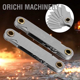 Orichi Machinery Imperial55 + เมตริก 60 สกรูสแตนเลสเครื่องวัดด้าย 2 ชิ้น